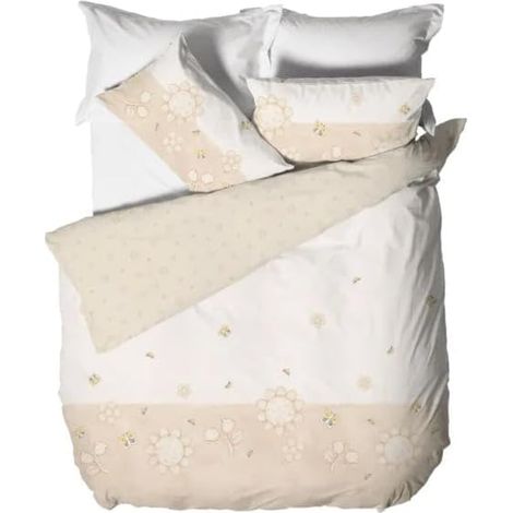Housse de Couette Beige Ligne Elegance 100% Coton M (1/2)