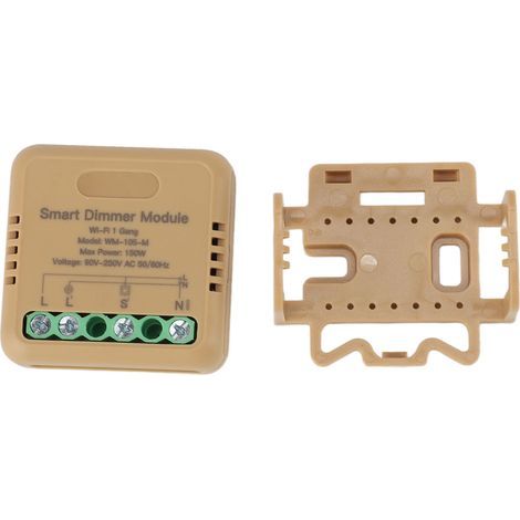 Interrupteur WiFi intelligent 1 voie Tuya Module relais AC 90-250V commande vocale Alexa Google Home installation facile (1/5)