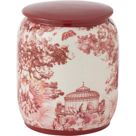 Pot en Porcelaine "Moriko" 23cm Rouge & Blanc