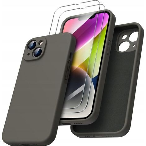 CUSTODIA PER APPLE IPHONE 14 Plus MARRONE + 2X VETRO TEMPERATO ORNARTO A2886 (1/4)