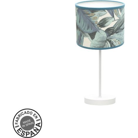 Lampada Da Tavolo Alger 1xe14 Foglia Bianco/Blu 42x17x17 Cm
