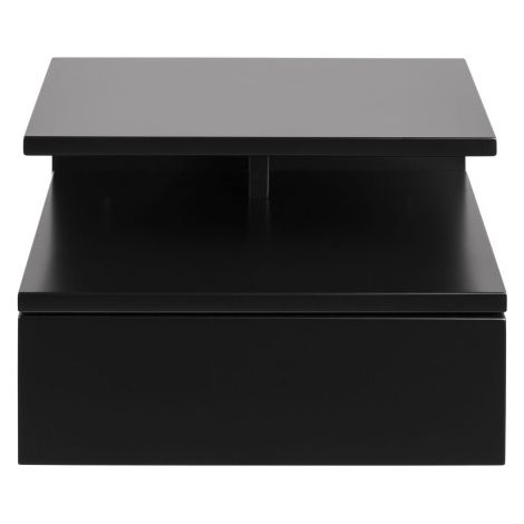 Table de chevet murale 1 tiroir en bois - Noir - Kamichi (1/5)