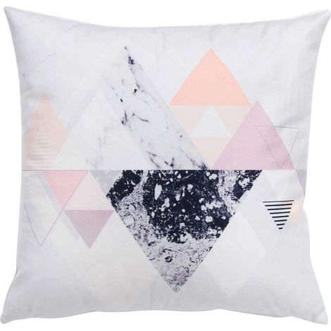 Housse De Coussin Géométrique - 45x45cm - Flanelle Douce Et Respirante - Pour Salon Chambre Et Voiture - Lot De 1 (1/3)