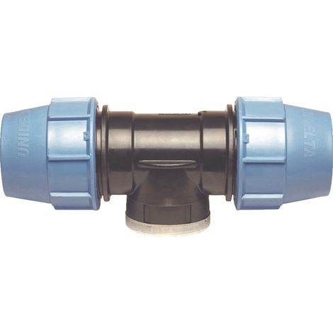 Raccord plastique Té Femelle 1"1/4 au centre pour tube PE Ø40 mm (1/2)