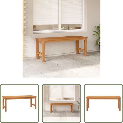 Teakholz - Gartenbank 114 cm Massivholz Teak (1/5)