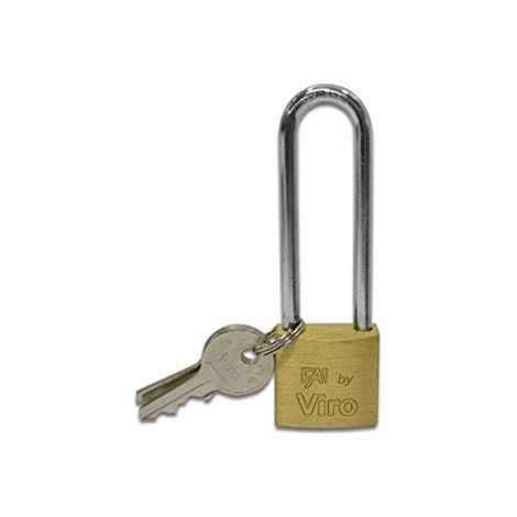 Lucchetto ad Arco Lungo in Ottone Viro Fai Art. 552.27 Misura 25 mm (1/4)