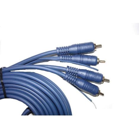 CABLE SIGNAL RCA 4.50m MALE MALE BLEU avec remote