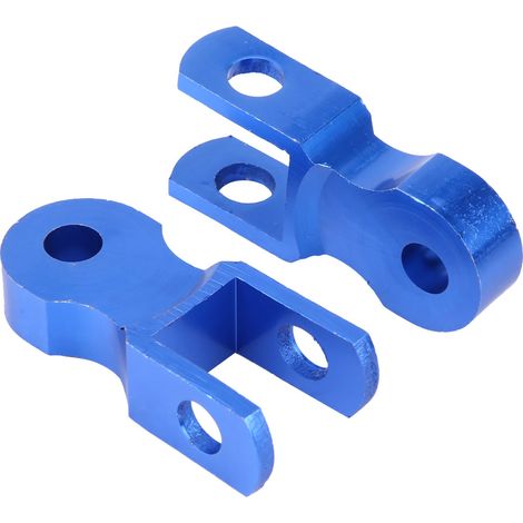 Lot de 2 cales de rehausse pour amortisseur arrière moto en alliage d'aluminium bleu 5cm pour châssis avec vis (1/5)