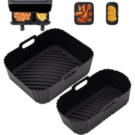 Moule Silicone - Moulinex - Easy Fry Dual EZ901820 - 2 Pièces - Réutilisable - Antiadhésif (1/5)