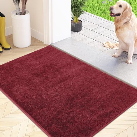 Paillasson Attrape-Poussière 60 x 90 cm, Tapis de Sol Antidérapant Lavable en Machine, Tapis d'Entrée avec Microfibres Douces Absorbantes pour Chien, Entrée, Porte et Couloir (1/5)