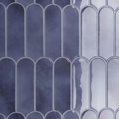 Lot de 4 carreaux muraux imperméables effet marbre effet 3D pour cuisine, salle de bain, cheminée, 30,5 x 30,5 cm, bleu et gris (1/5)