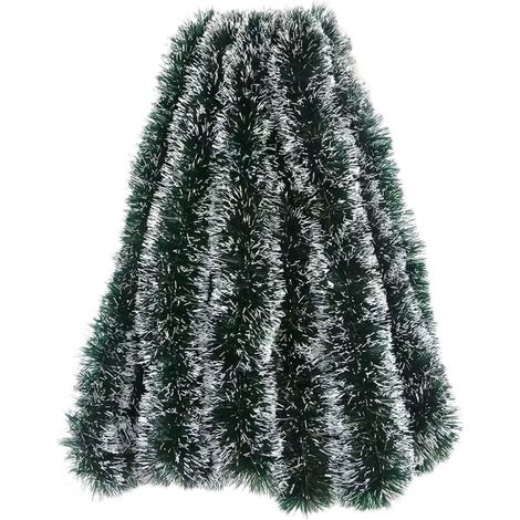 Guirlande De Noël - 198 Cm - Raphia Métallique Brillant - Décoration Pour Arbre Sapin Escalier Balustrade Intérieur Extérieur - 1 Pièce (1/5)