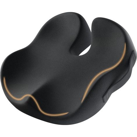 Coussin Chaise Bureau, Coussin Ergonomique Assise, pour Dispersion de la Pression Coccyx, Fesses, Coussin Siège pour Voiture, Fauteuil, Gaming, Auto, Housse Lavable (1/5)
