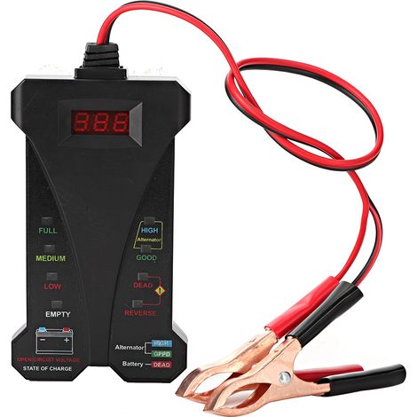 12V-Autobatterietester mit LED-Digitalanzeige, Diagnoseanalysator und Fahrzeugprüfgerät (1/5)