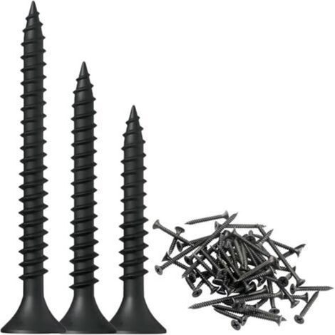 100 Pieces Self-Tapping Wood Screws, Cross Flat Head Screws, Self-Tapping Screws Fastening Hardware, M3.5 x 30mm (1/5)