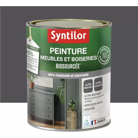 Peinture meubles et boiseries biosourcée SYNTILOR roche marine mat velours 0,5 L (1/2)