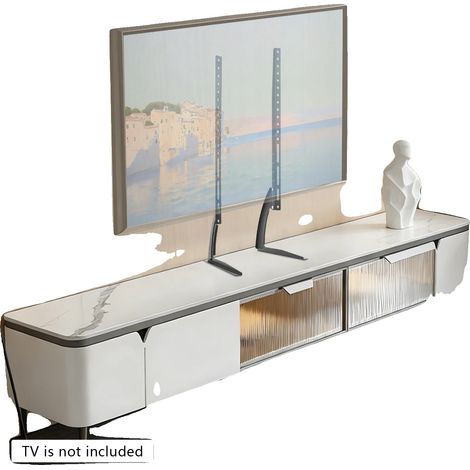 Support TV, Acier laminé à froid robuste, Convient pour les téléviseurs de 32 à 70 pouces, Capacité de charge maximale 35 kg, Dimensions 69,5 cm x 35 cm, Hauteur réglable (1/5)