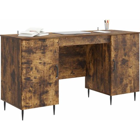 Maison Exclusive - Schreibtisch Geräucherte Eiche 142,5 x 50 x 75