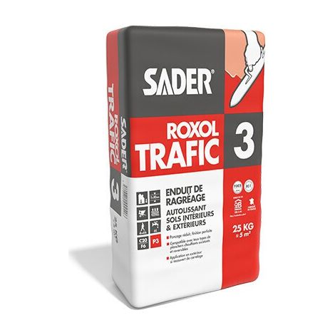 Enduit de ragréage de sol autolissant Roxol trafic 3