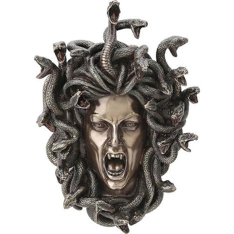 Tête de méduse grecque, plaque murale en résine, sculpture murale, décoration pour la maison et le jardin, inspiration film d'horreur gothique (1/5)