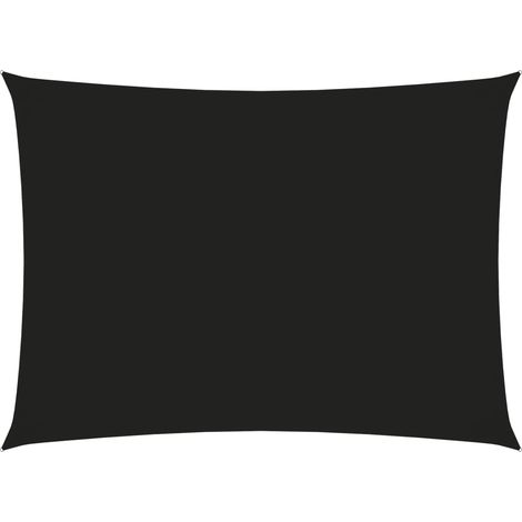 Vela ombreggiante/ombrellone rettangolare in tessuto Oxford 3 x 4,5 m nero 020009674