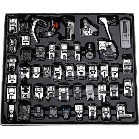 Ensemble de pieds presseurs professionnels pour machine à coudre 48 pièces pour Brother, Babylock, Singer, , Elna, , New Hom (1/3)