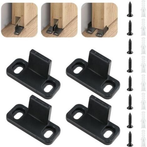 A Lot de 4 Guide de Porte Coulissante 45 20 24mm Guide de Sol de Porte de Grange Guide Porte Coulissante Sol Multifunctiona Guide de Plancher Anti-bruit Robuste avec Vis pour Portes Coulissant (1/5)