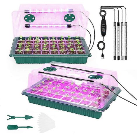Filiyano – lampe horticole et tapis – Plateau de germination à 80 alvéoles avec lampe horticole et tapis chauffant, station de germination (1/5)
