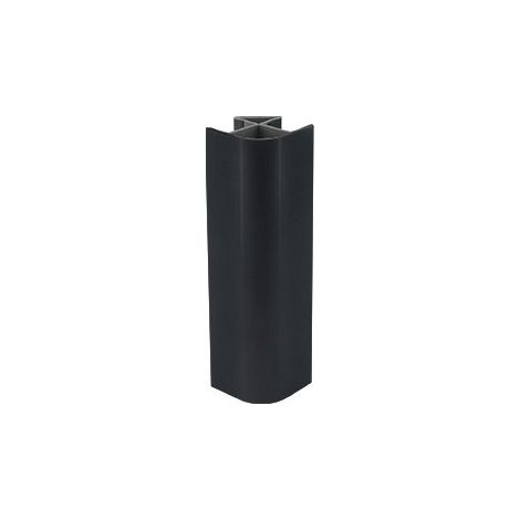 Jonction d'angle 90° pour plinthe – Hauteur 97 mm – Feuille noire pour finition esthétique – Pour espaces confinés – Opes