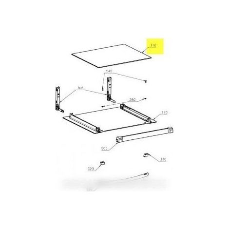 VERRE INTERMEDIAIRE POUR FOUR ELECTROLUX