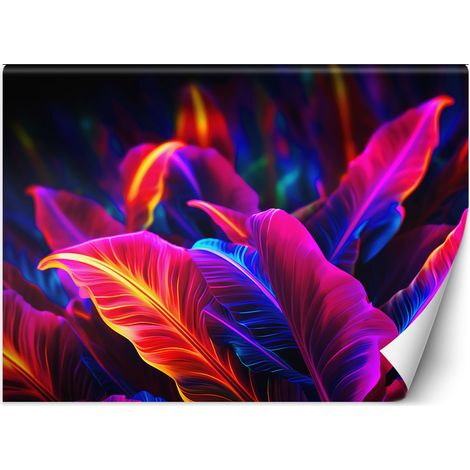 Fototapete Neon-Blätter 100x70 cm (1/5)