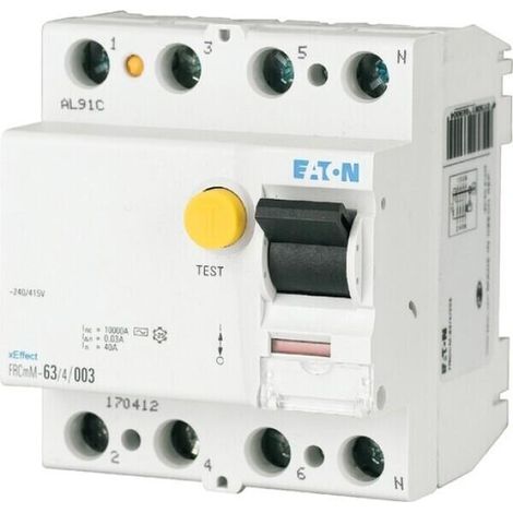 Interruttore Eaton FRCMM 100 4 poli Bianco
