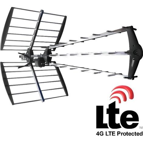 Antenne UHF - König - Trinappe - 27 éléments - Filtre LTE - Installation rapide (1/2)