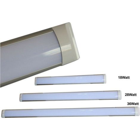 Neon Applique Barra Led Smd Applique Soffitto Plafoniera 18w 28w 36w Watt 6500k - 18 Watt (1/2)