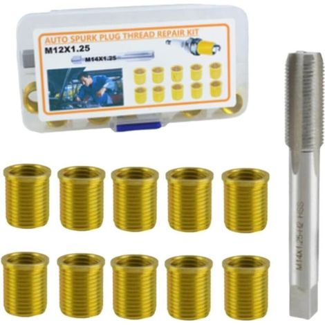 Kit di riparazione filettatura sfera di accensione, kit di riparazione filettatura M12X 1.25 (1/4)