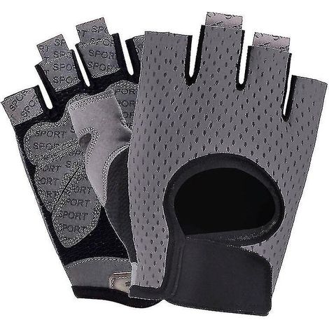 Gants de fitness et de musculation pour femmes, demi-doigts, avec coussinets en gel antidérapants pour l'entraînement de musculation. (1/5)