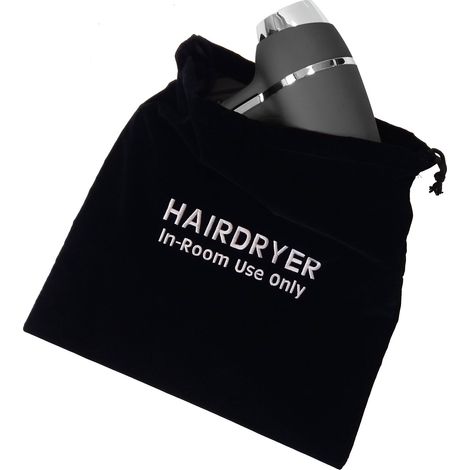 JVD - Sac de rangement pour sèche-cheveux JVD en 100% coton noir - Matériel professionnel