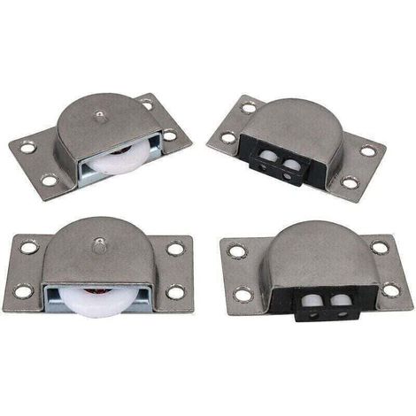 2pair Acier inoxydable 338 Placard Porte coulissante Roue à rouleaux (1/2)