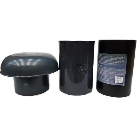 Kit complet anti-odeurs pour fosses septiques – Cartouche filtrante D100 – Manchon et chapeau de ventilation inclus – Efficacité 10x supérieure – Achat Utile