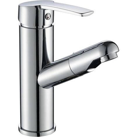 Mitigeur pour vasque, nickelé, eau chaude/froide, eau froide (1/5)