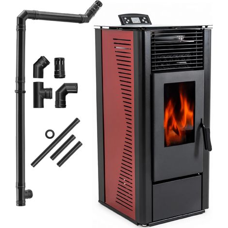 Poêle à pellets autoportant 10 kW Thunder® KARMEN-RED