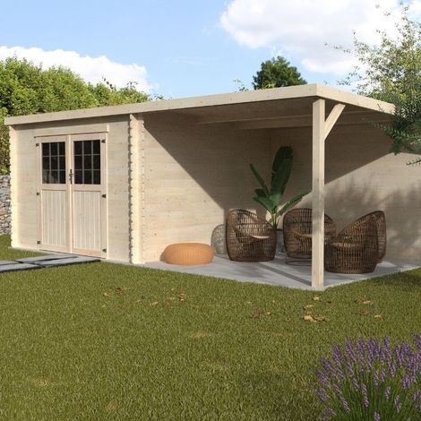 Casetta in legno da giardino rettangolare 605x298 cm