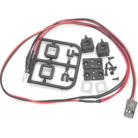 Dachscheinwerfer-Gepäckträger-LED-Scheinwerfersockel für SCX24 RC-Car, quadratisch