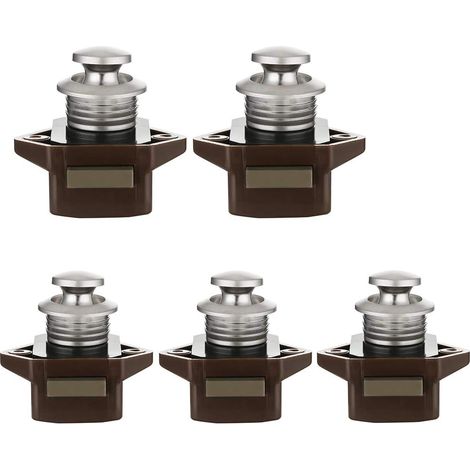 Ensemble de 5 serrures à bouton-poussoir, serrure sans clé pour armoires et portes (1/5)