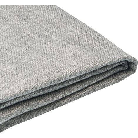 Fodera per telaio letto in velluto grigio chiaro 90 x 200 cm Fitou (1/5)