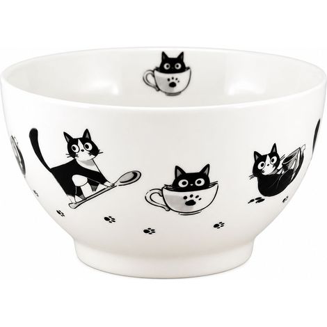 Bol en grès Chats noirs 480 ml (1/2)