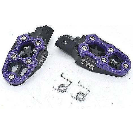 Motorrad-Fußrasten, Offroad-Motorrad, Motocross-Fußrasten, Pedale aus Aluminiumlegierung für Umbauten, cooler Stil, gute Qualität – Lila PPR (1/5)