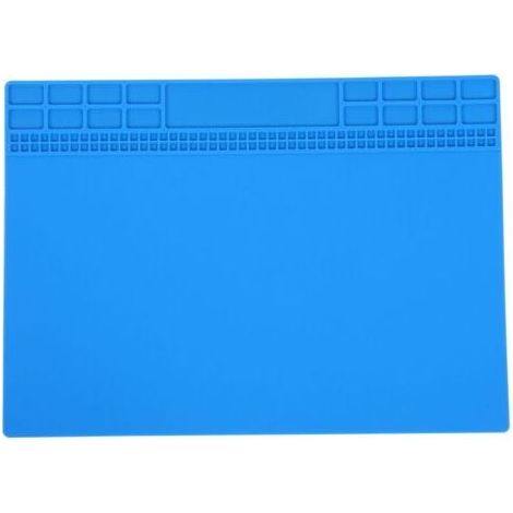 BUNTHAUS PA Tapis De Soudage Silicone Résistant À La Chaleur 350x250x4mm Pour Électronique Outils Bleu Foncé (1/4)