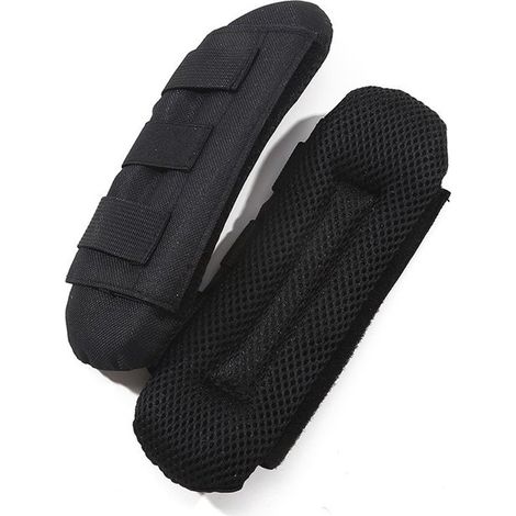1 paio di spallacci/imbottiture per zaino con chiusura in velcro - Nero (1/5)