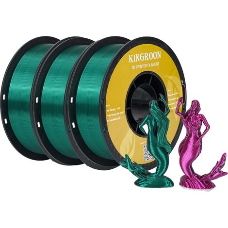Filamento PLA effetto seta bicolore, diametro 1,75 mm, peso della confezione 3 kg. (1/2)